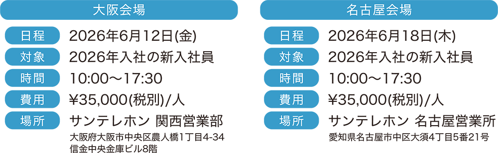 大阪・名古屋会場