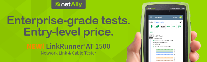 NEW LinkRunner AT 1500 banner