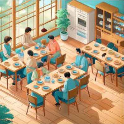 介護施設・医療施設などの屋内温湿度管理イメージ